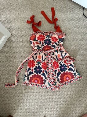 Floral Tie-Shoulder romper